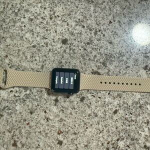 Apple Smartwatch with Cream Band